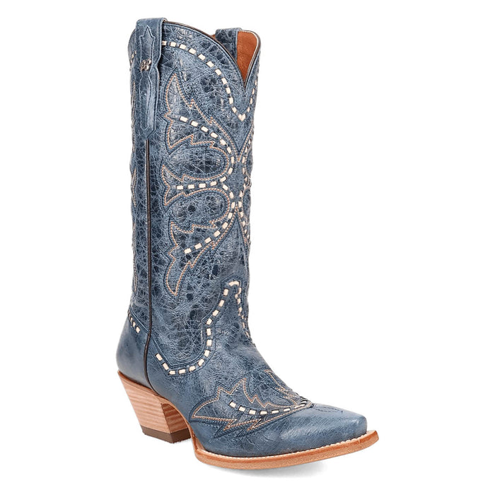 Dan Post Womens Mesa Blue Leather Cowboy Boots