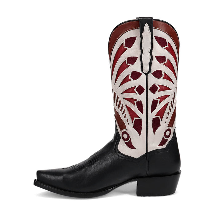 Dan Post Mens Ronan Black/Multi Leather Cowboy Boots