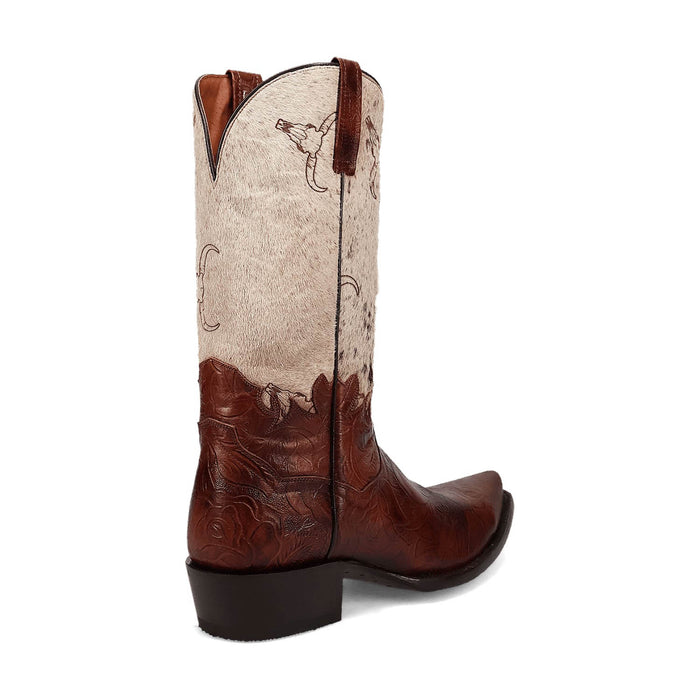 Dan Post Mens Rodeo Brown/Multi Hair-On Leather Cowboy Boots