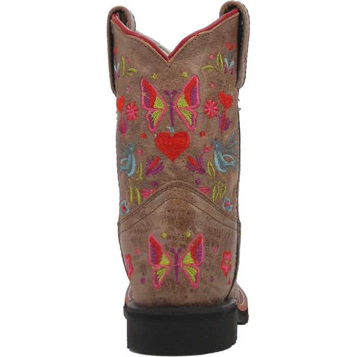 Dan Post Kids Girls Fleur Cowboy Boots Leather Taupe