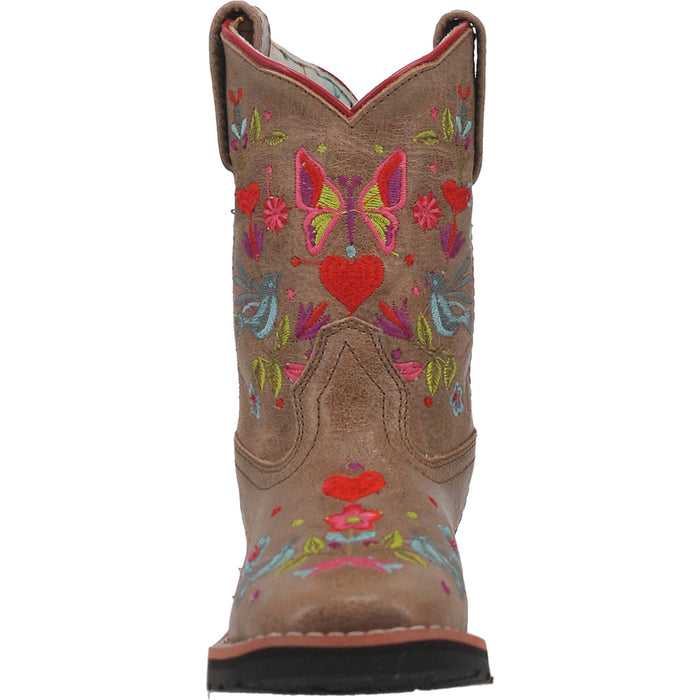 Dan Post Kids Girls Fleur Cowboy Boots Leather Taupe