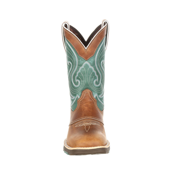 Durango Womens Emerald/Tan Leather Ultralite Saddle Cowboy Boots