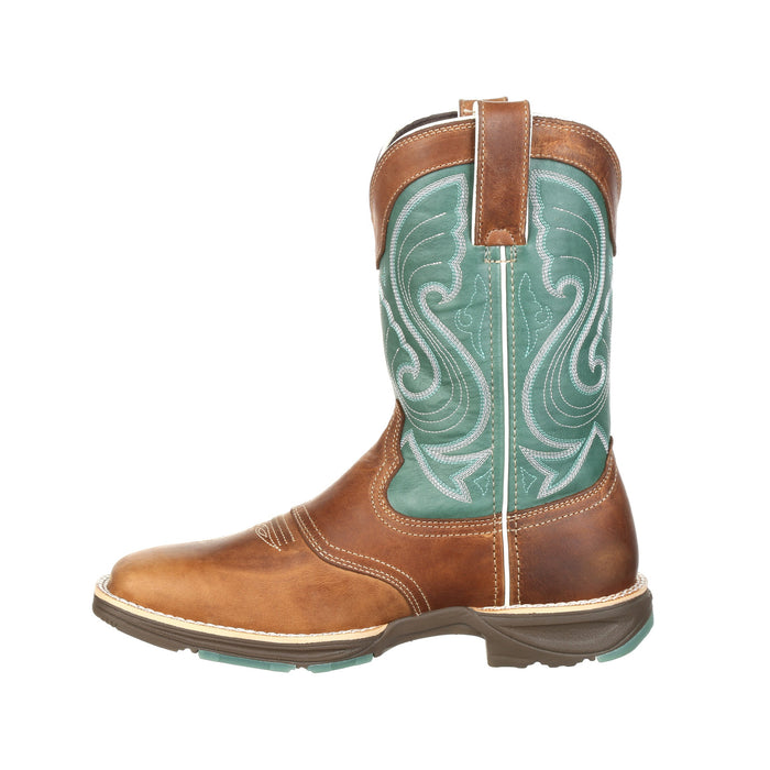 Durango Womens Emerald/Tan Leather Ultralite Saddle Cowboy Boots