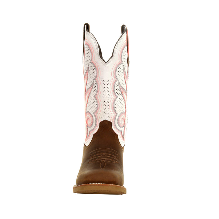 Durango Womens Trail/White Leather Rebel Pro Ventilated Cowboy Boots