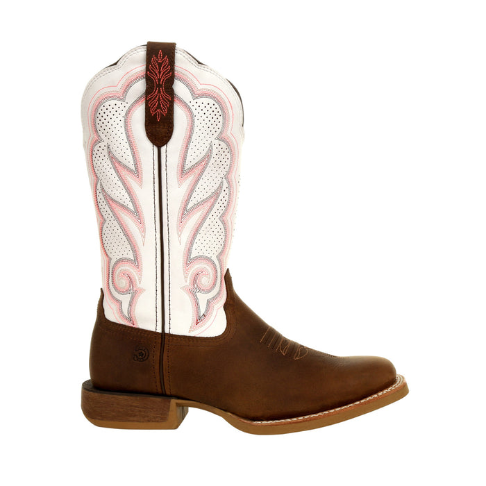 Durango Womens Trail/White Leather Rebel Pro Ventilated Cowboy Boots