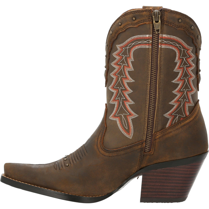 Durango Womens Crush Bootie Roasted Pecan Leather Cowboy Boots