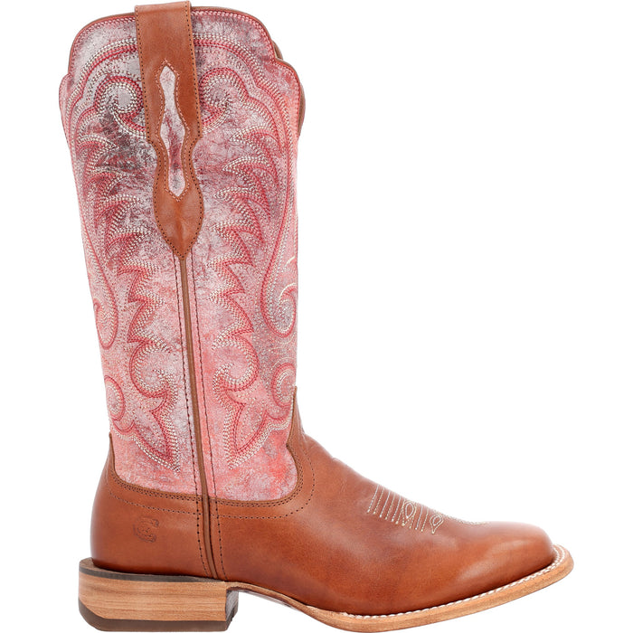 Durango Womens Arena Pro Western Tawny/English Rose Leather Cowboy Boots