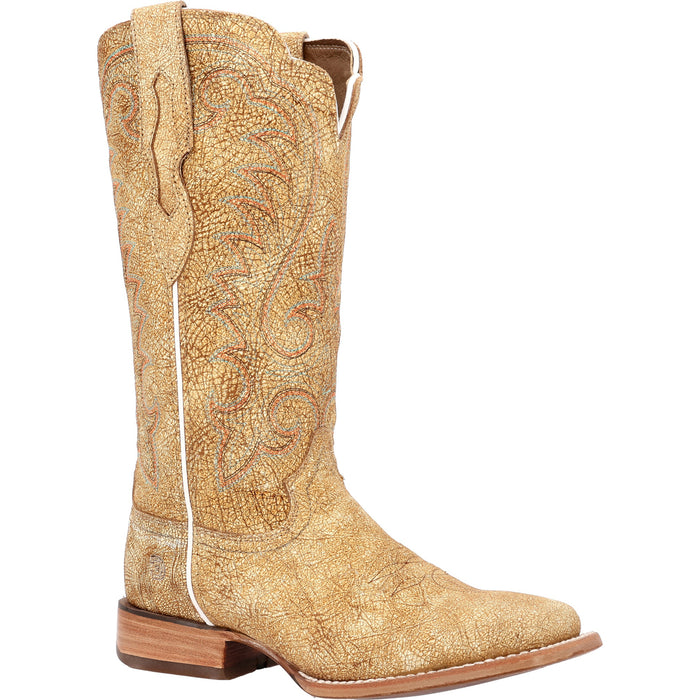 Durango Womens Arena Pro Western Cremello Leather Cowboy Boots