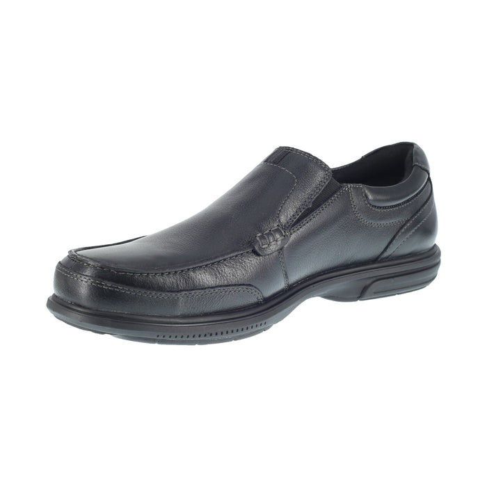 Florsheim Mens Black Leather Work Shoes Loedin Slip-On Loafers ST