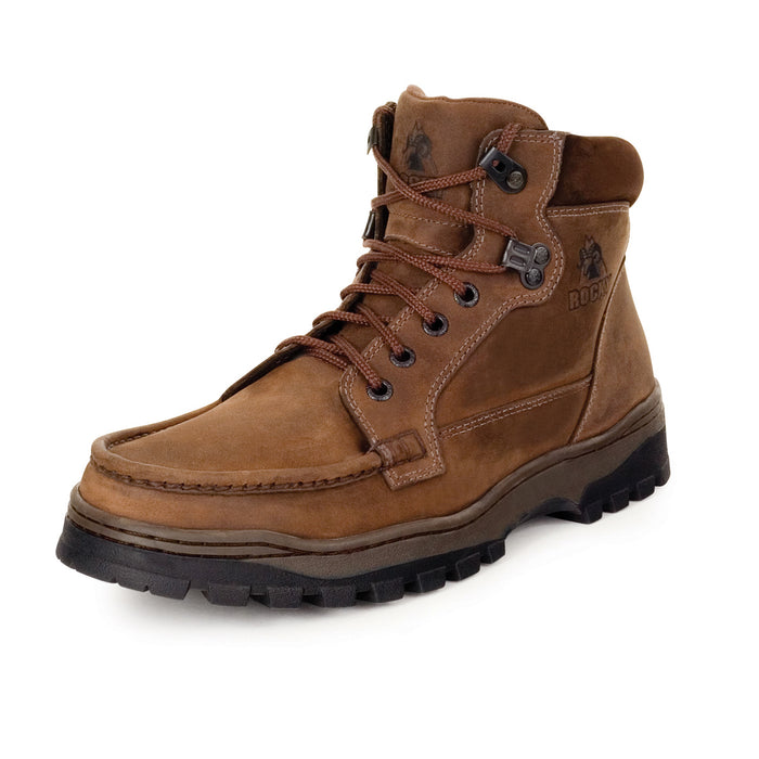 Rocky Mens Light Brown Leather GTX Outback Hiking Boots