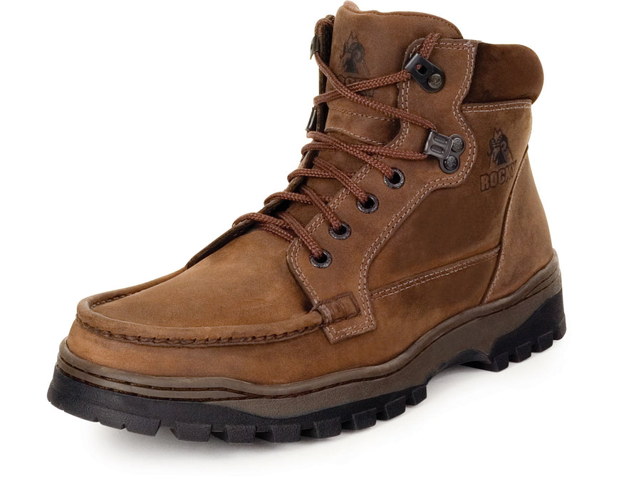 Rocky Mens Light Brown Leather GTX Outback Hiking Boots