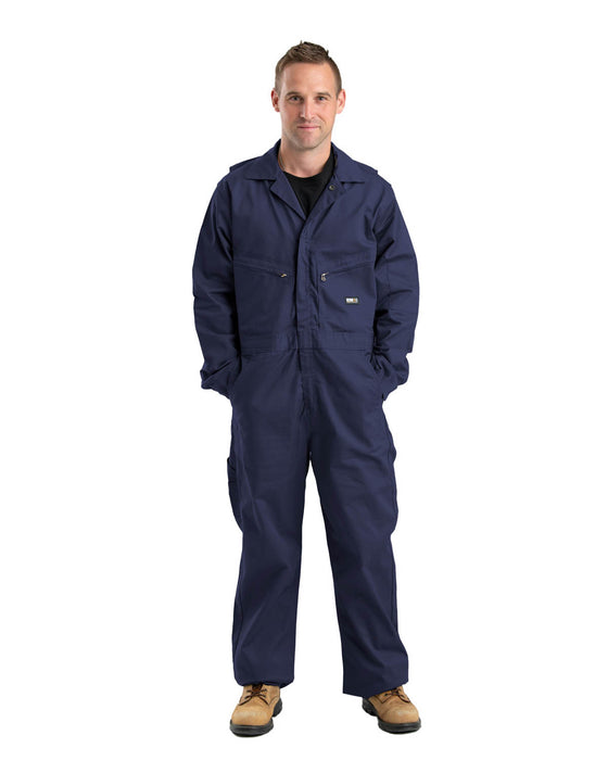 Berne Mens Navy Cotton Blend FR Deluxe Coverall