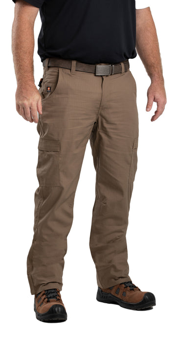 Berne Mens Putty 100% Nylon Flame Resistant Ripstop Cargo Pants