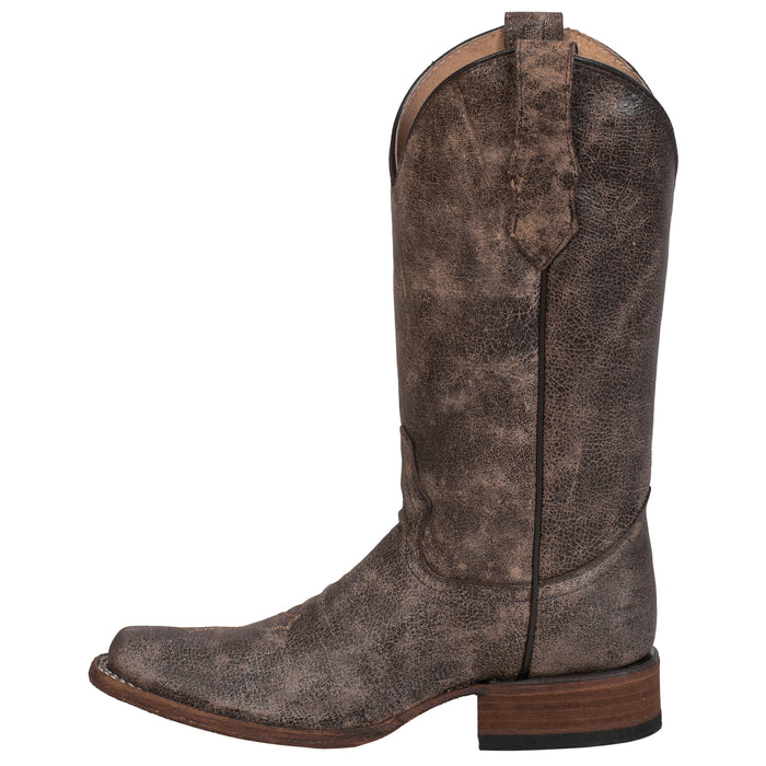 Corral Urban Ladies Embroidery Brown Cowhide Leather Cowgirl Boots