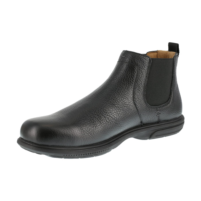 Florsheim Mens Black Leather Work Boots Loedin Steel Toe