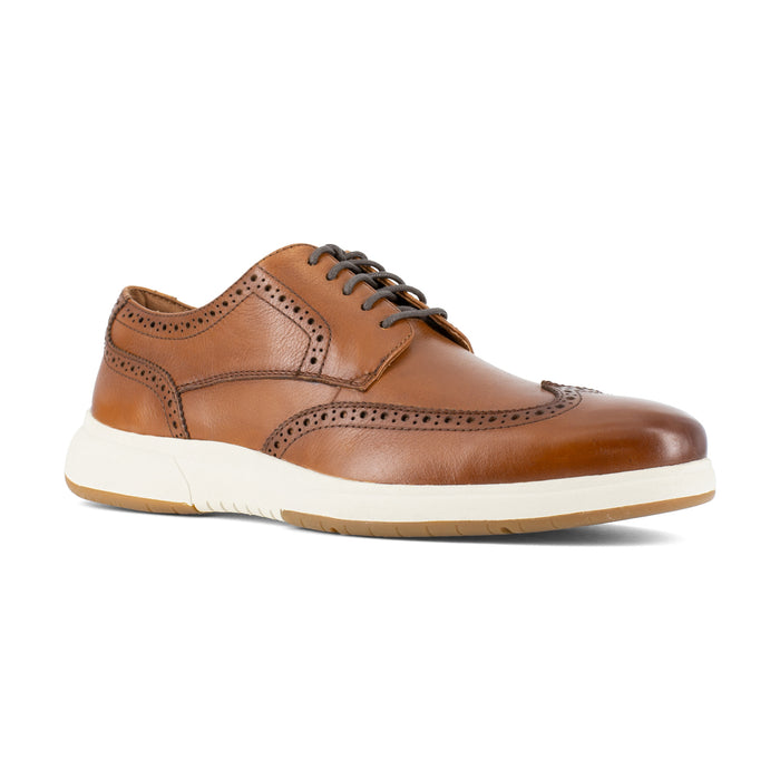 Florsheim Mens Cognac Leather Work Shoes Flair Steel Toe