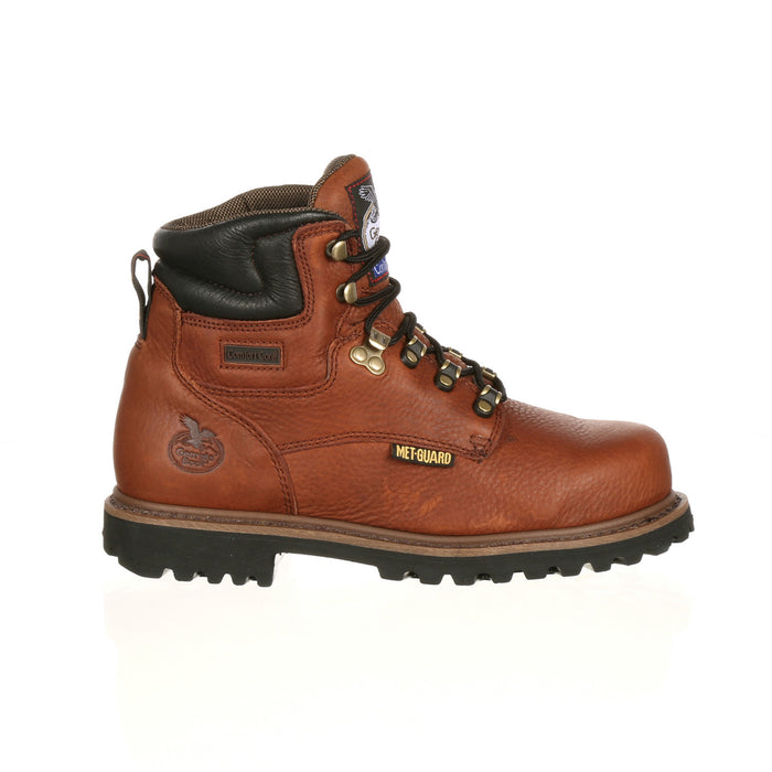 Georgia Mens Briar Brown Leather Hammer ST Metatarsal Work Boots