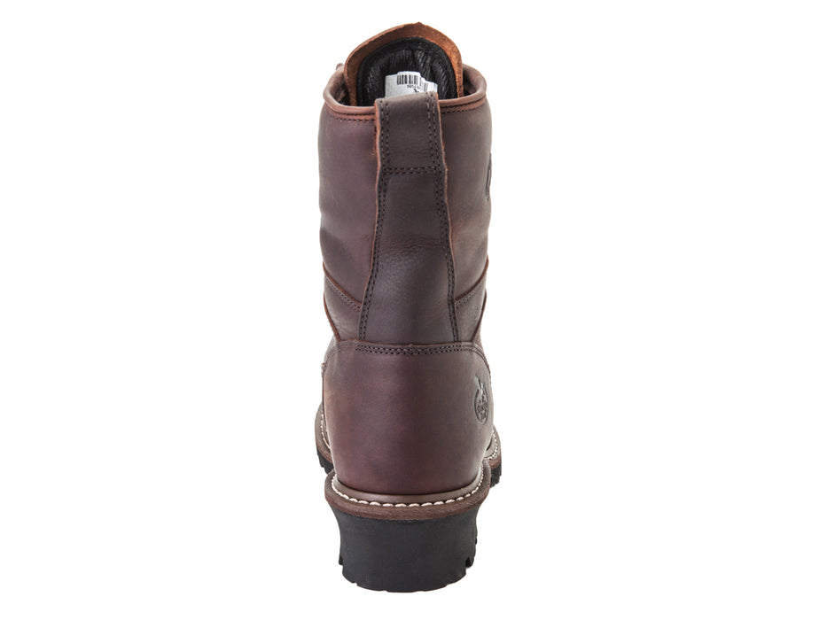 Georgia Mens Chocolate Leather WP ST EH Logger Boots