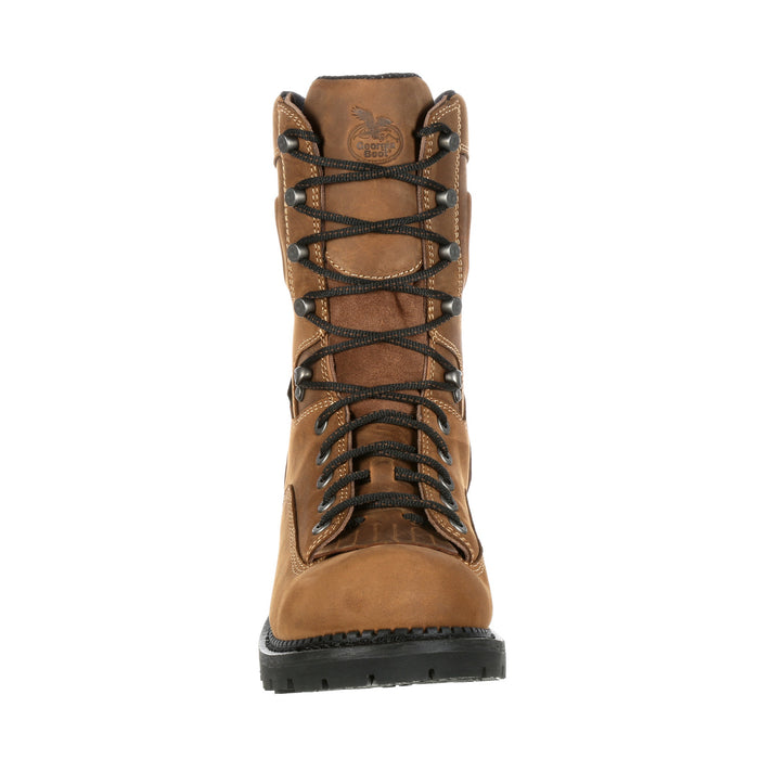 Georgia Mens Brown Leather Core WP CT Logger Boots