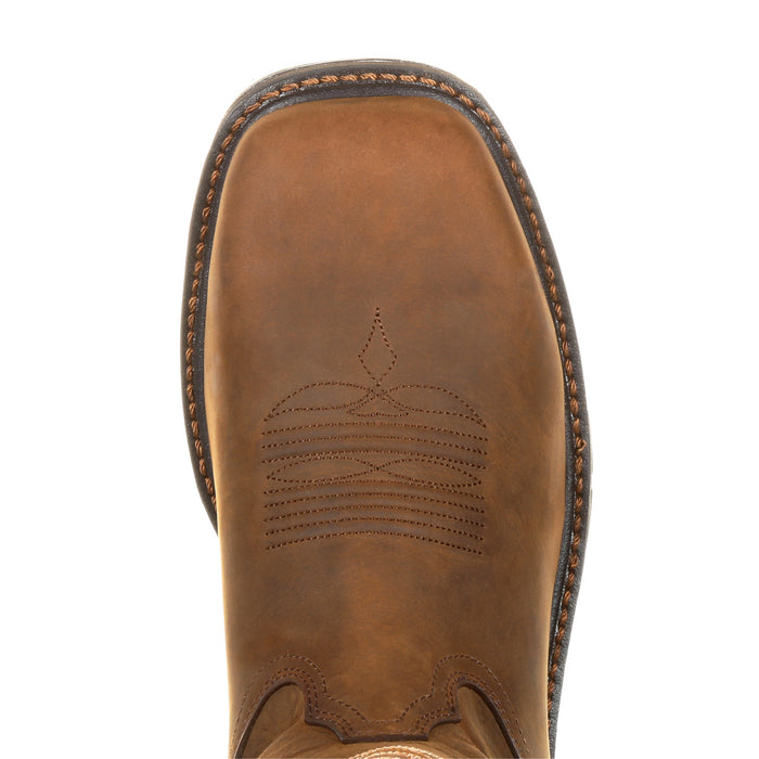 Georgia Mens Brown Leather CarboTec Pullon AT Work Boots