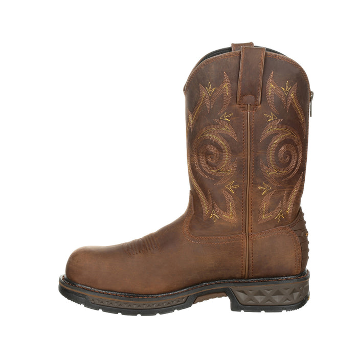 Georgia Mens Brown Leather Carbotec WP CT Work Boots