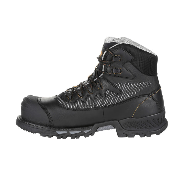 Georgia Mens Black Leather Rumbler CT WP Work Boots