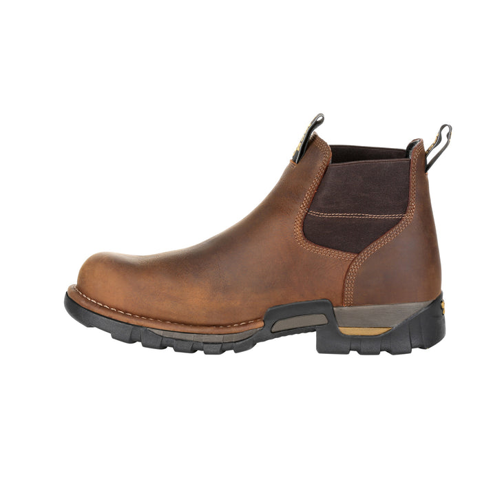 Georgia Mens Brown Leather Eagle One Chelsea Work Boots