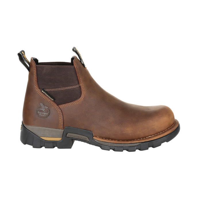 Georgia Mens Brown Leather Eagle One Chelsea Work Boots