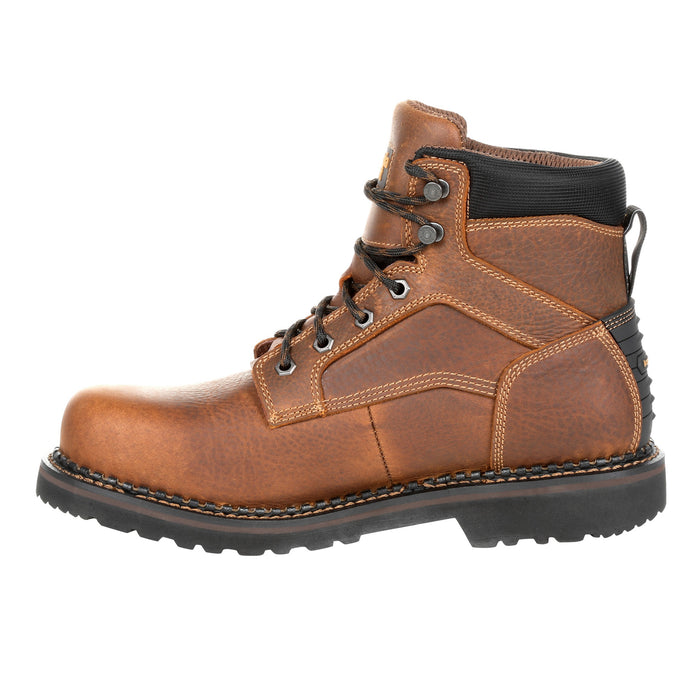 Georgia Mens Brown Leather Revamp WP Work Boots