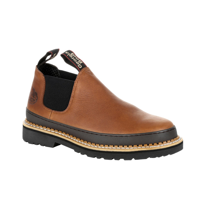 Georgia Mens Brown Leather Revamp Romeo Slip-On Shoes