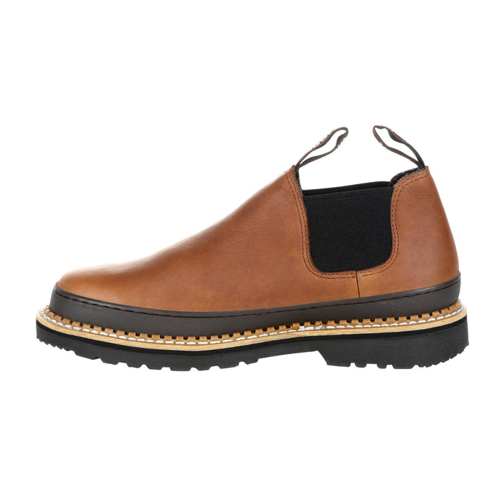 Georgia Mens Brown Leather Revamp Romeo Slip-On Shoes