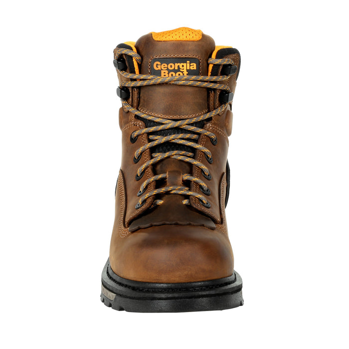 Georgia Mens Black/Brown Leather CarboTec CT WP Work Boots