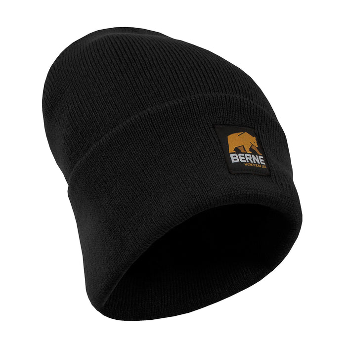 Berne Mens Black Acrylic Knit Cap