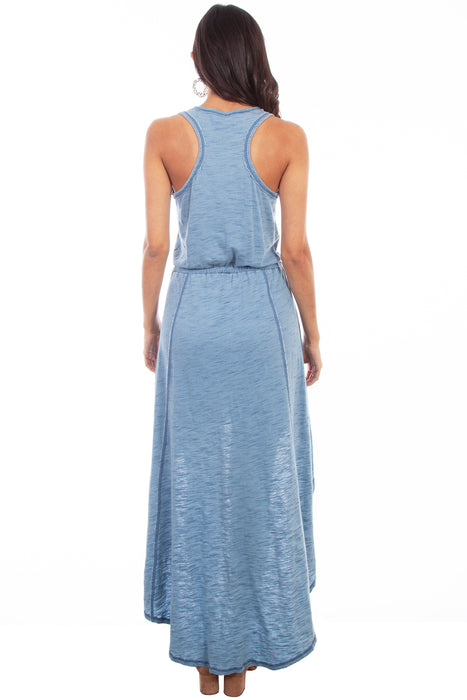 Scully Womens Chambray 100% Cotton Racer Back S/L Dress