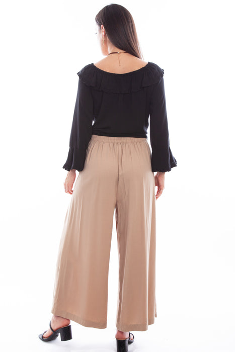 Scully Womens Tan Tencel Gaucho Pants