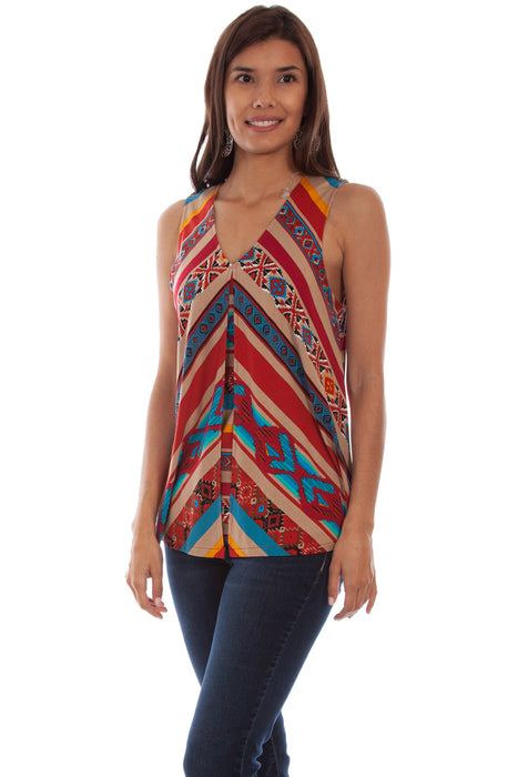 Scully Womens Serape Viscose Fly Away Tank Top