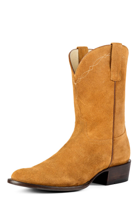 Horse Power Mens 10in Western Camel Suede Cowboy Boots