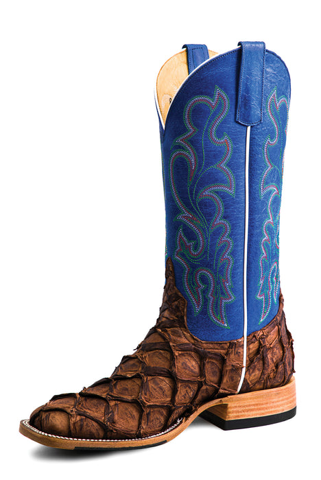 Horse Power Mens Big Bass Cigar Matte Leather Cowboy Boots