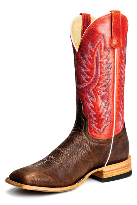 Horse Power by Anderson Bean Mens Brown Leather Top Hand Cowboy Boots