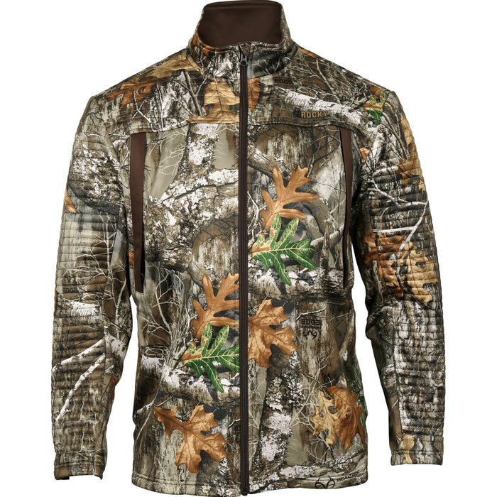 Rocky Mens Outdoor Stratum Realtree Edge Synthetic Softshell Jacket