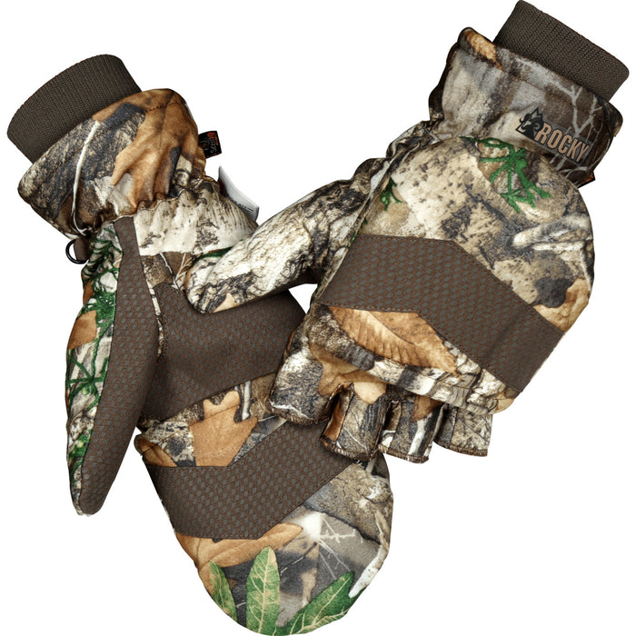 Rocky Mens 60G Insulated Fleece Glomitt Realtree Edge Nylon Gloves