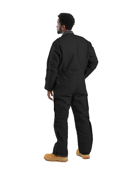 Berne Mens Heritage Duck Insulated Black 100% Cotton Work Coverall