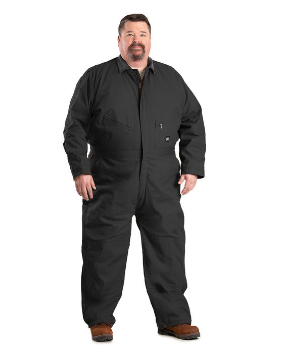 Berne Mens Heritage Duck Insulated Black 100% Cotton Work Coverall