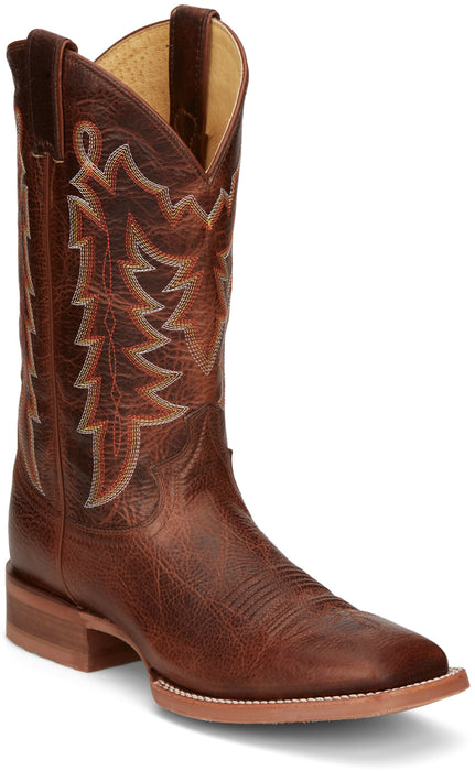 Justin 12in Mens Camel Carsen Leather Cowboy Boots