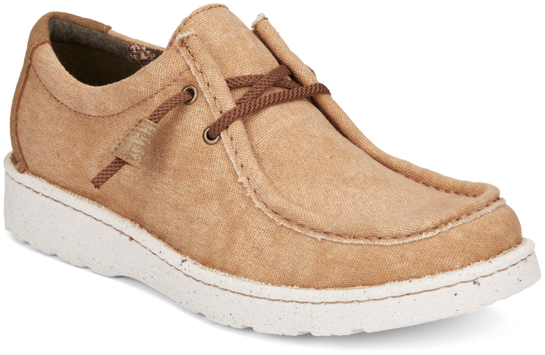 Justin Oxfords Womens Tan Hazer Canvas Sneaker Shoes