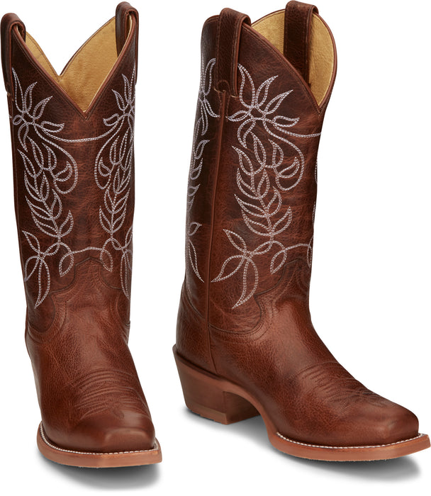 Justin 12in Womens Camel Vickery Leather Cowboy Boots