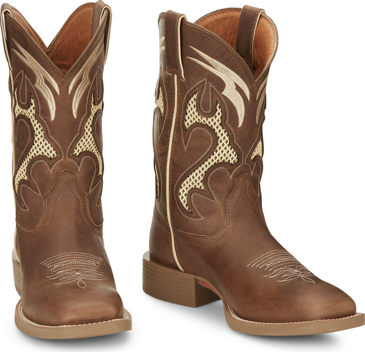 Justin 11in Mens Cider Octane Leather Cowboy Boots