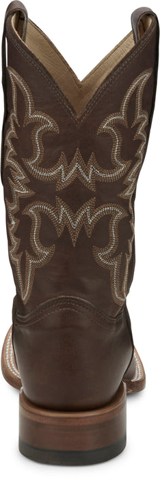 Justin 11in Mens Chocolate Wayne Leather Cowboy Boots