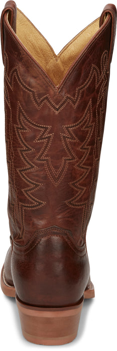 Justin 12in Mens Whiskey Hayne Leather Cowboy Boots