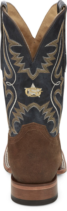 Justin 11in Mens Dusty Blue Dillon Leather Cowboy Boots